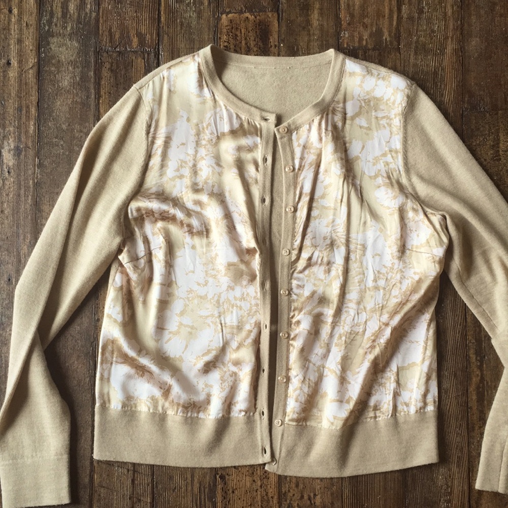 Silk and merino cardigan